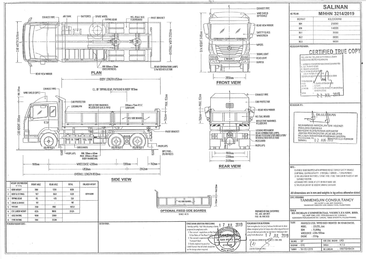 HOHAN | Dump Truck | ZZ4255 | 2019 | Used | AM83 | BPY6657 - Image 2