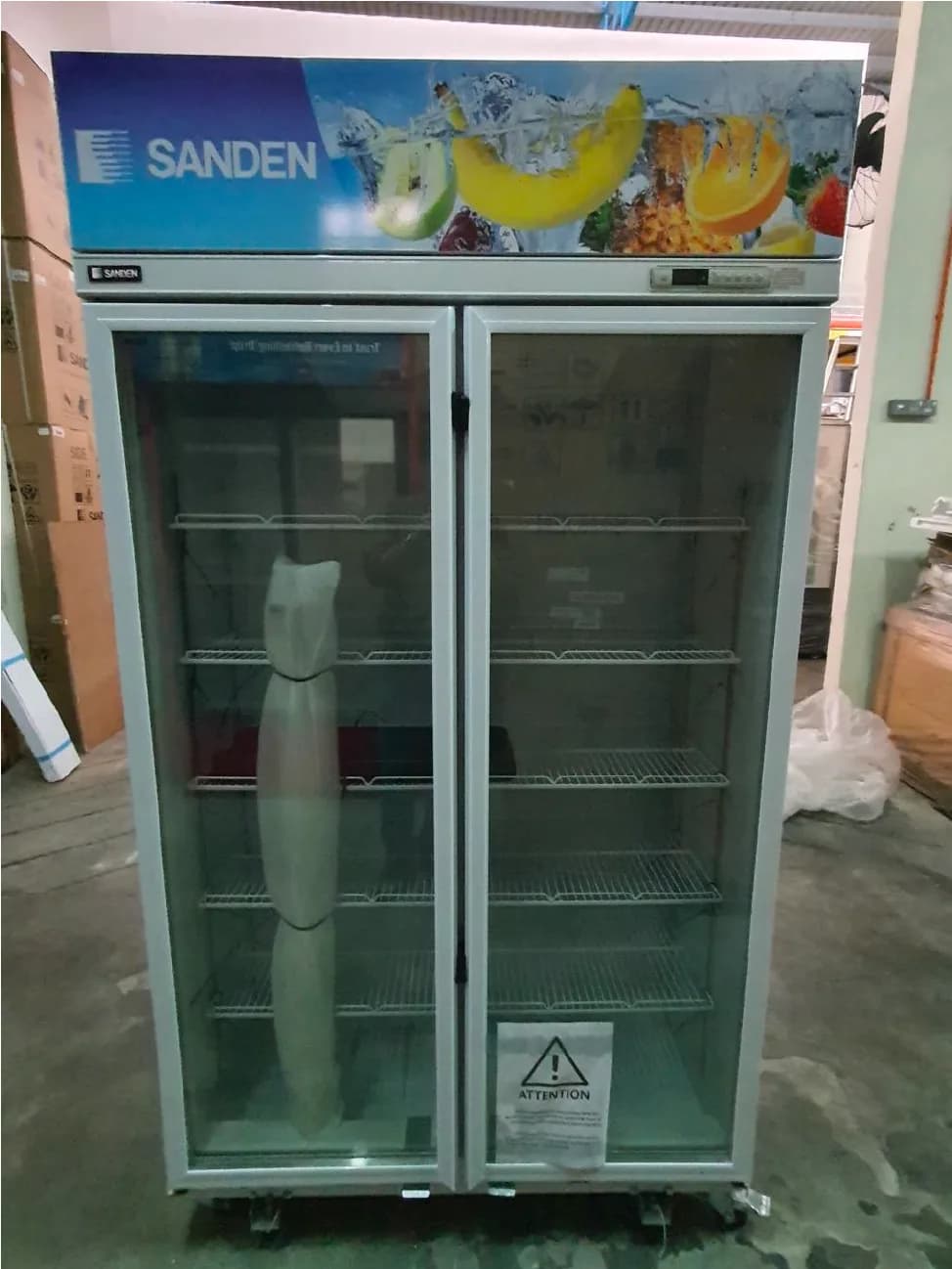 SANDEN | 2-door Glass Display Chiller | YPC-1100 | New | Price : RM 2,400 (Was RM 2,780, | 14% Savings)