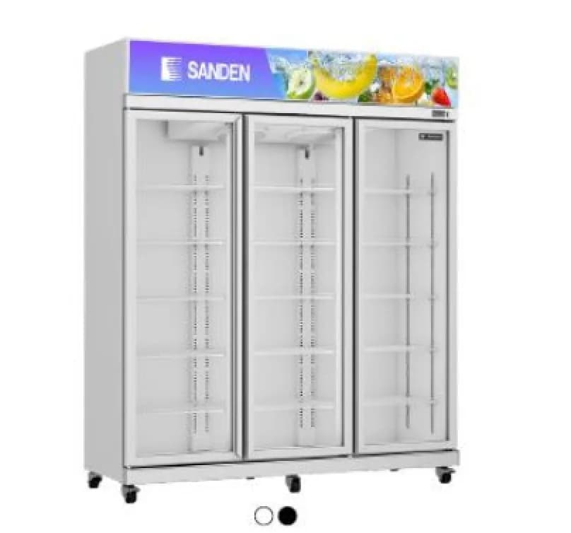 SANDEN | 3-door Glass Display Chiller | YPC-1650 | New | Price : RM 3,000 (Was RM 3,790, 21% Savings)