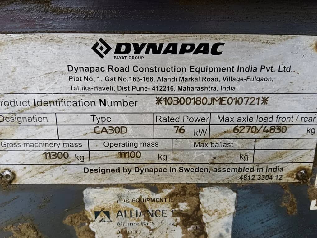 Dynapac | Soil Compactor | CA30D | 2021 | Used | CP73 - Image 5