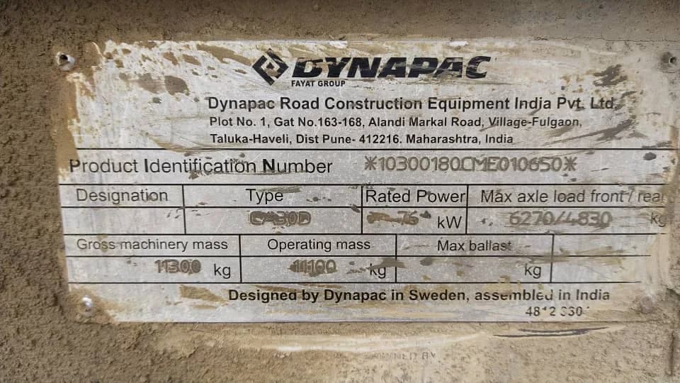Dynapac | Soil Compactor | CA30D | 2021 | Used | CP71 - Image 2