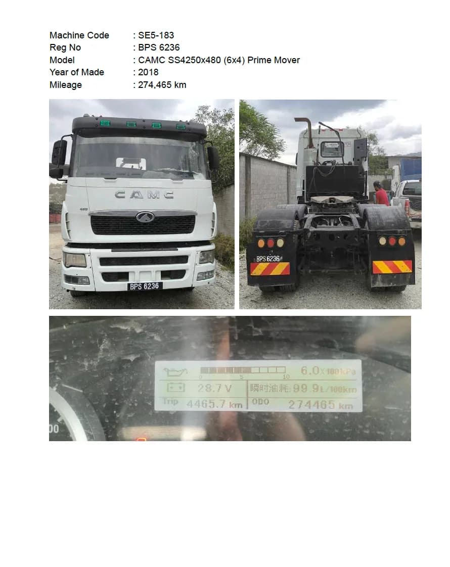 CAMC | Prime Mover | SS4250x480 (6x4) | 2018 | Used | SE5-174 - 183
Zenith | 3-Axles Side Tipping Semi-Trailer | 2018 | Used - Image 13
