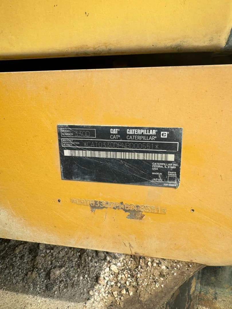 Caterpillar | Excavator | 330D | CAT0330DPNBD00551 | Heavy-duty construction equipment - Image 25