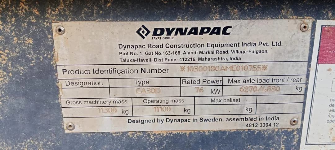 Dynapac | Compactor | CA30D | 2021 | Used | CP85 - Under Repair - Image 5