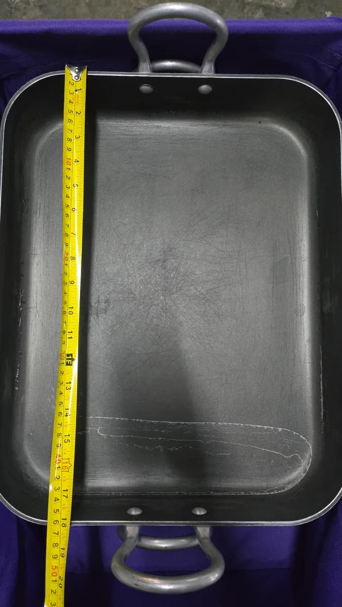 Heavy-Weight Stainless Steel Commercial Roasting Pan | used - Image 9