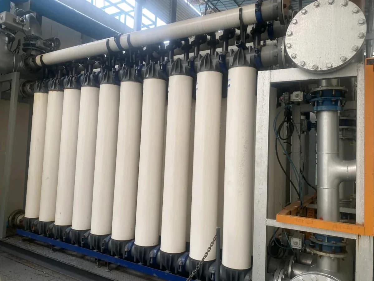 Industrial Membrane Filtration System | Complex Piping & Valves