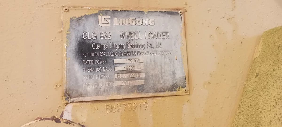 LIUGONG | Shovel | CLG862 | 2011 | Used | WL10 - Image 9