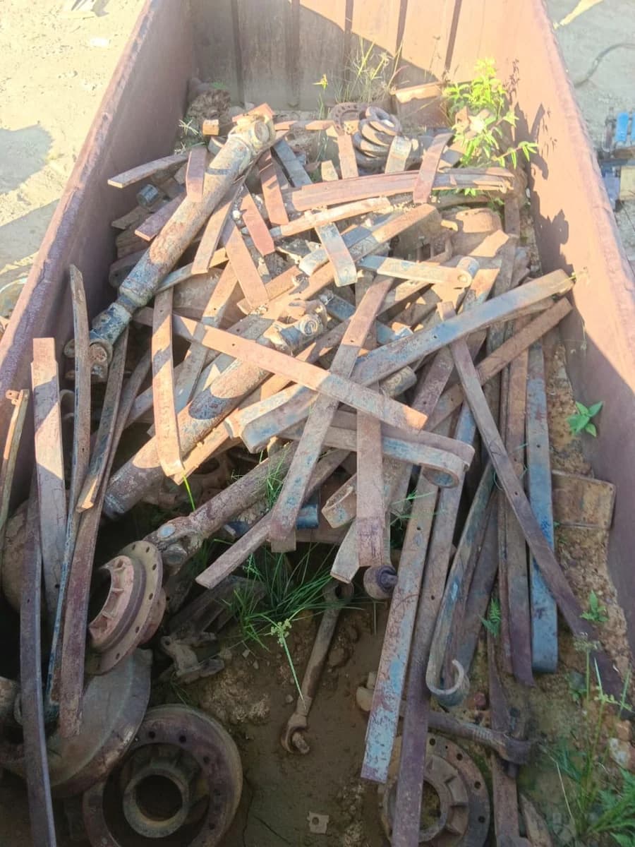Used Industrial Machinery Parts Scrap | Rusted Springs, Axles, Hubs Collection - Image 3