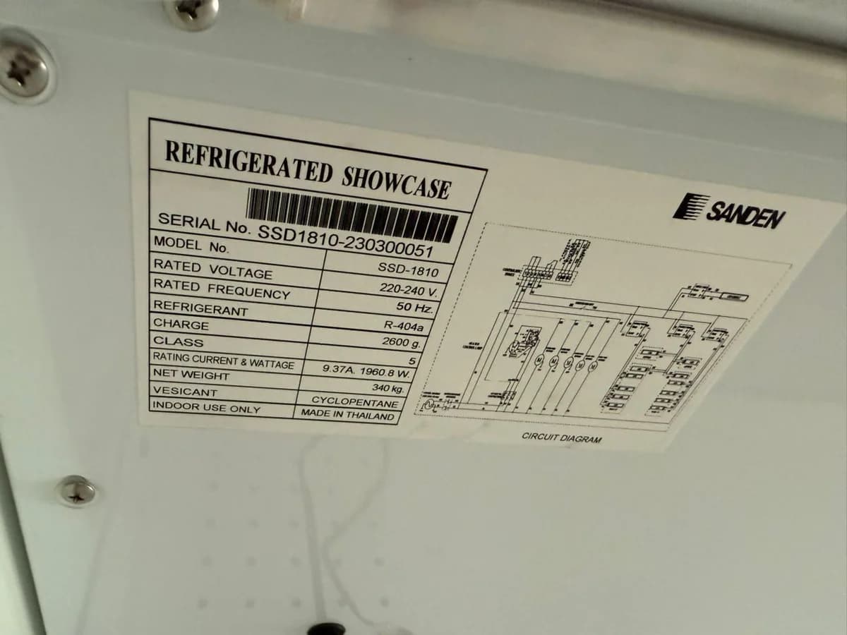 SANDEN | 6 Feet Open Chiller | SSD-1810 | 2023 | Unused | SSD1810-230300051 - Image 3