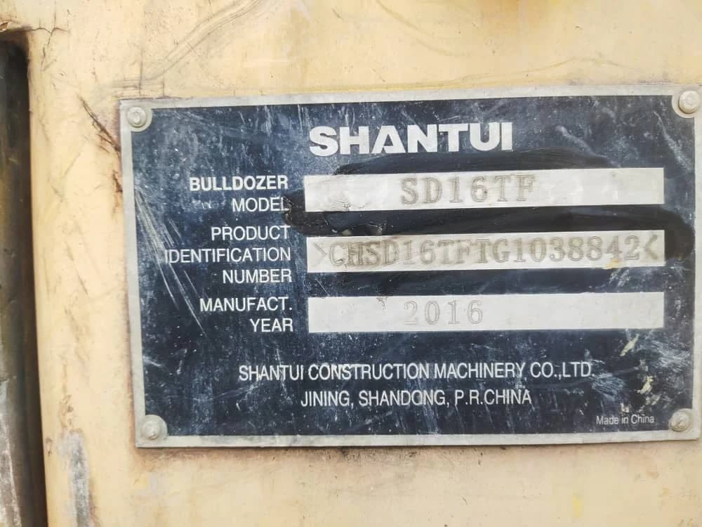 Shantui | Bulldozer | SD16TF | 2016 | Used | BD54 -- Under repair steering and flame - Image 6