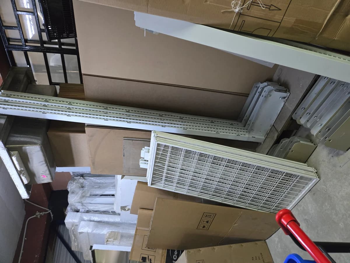 Solid Cool 3 Sets Wall Gondola | H7' x W3' x D14" Disassembled Ready Reuse - Image 4