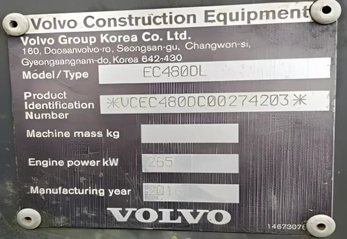 Used | Volvo EC480DL 2016 Excavator – High-Powered | EV132 - Image 7