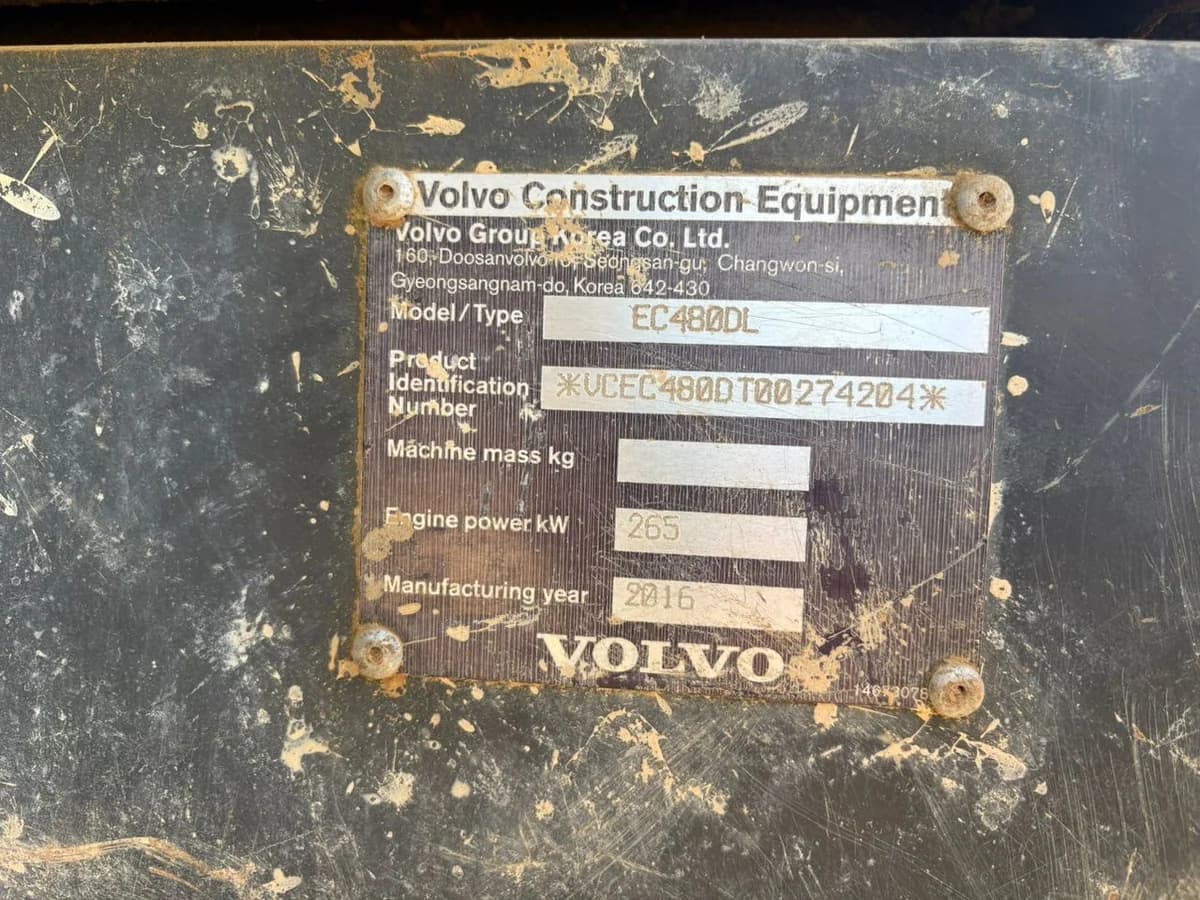 Volvo | Excavator | EC480DL | 2016 | Used | EV133 - Image 3